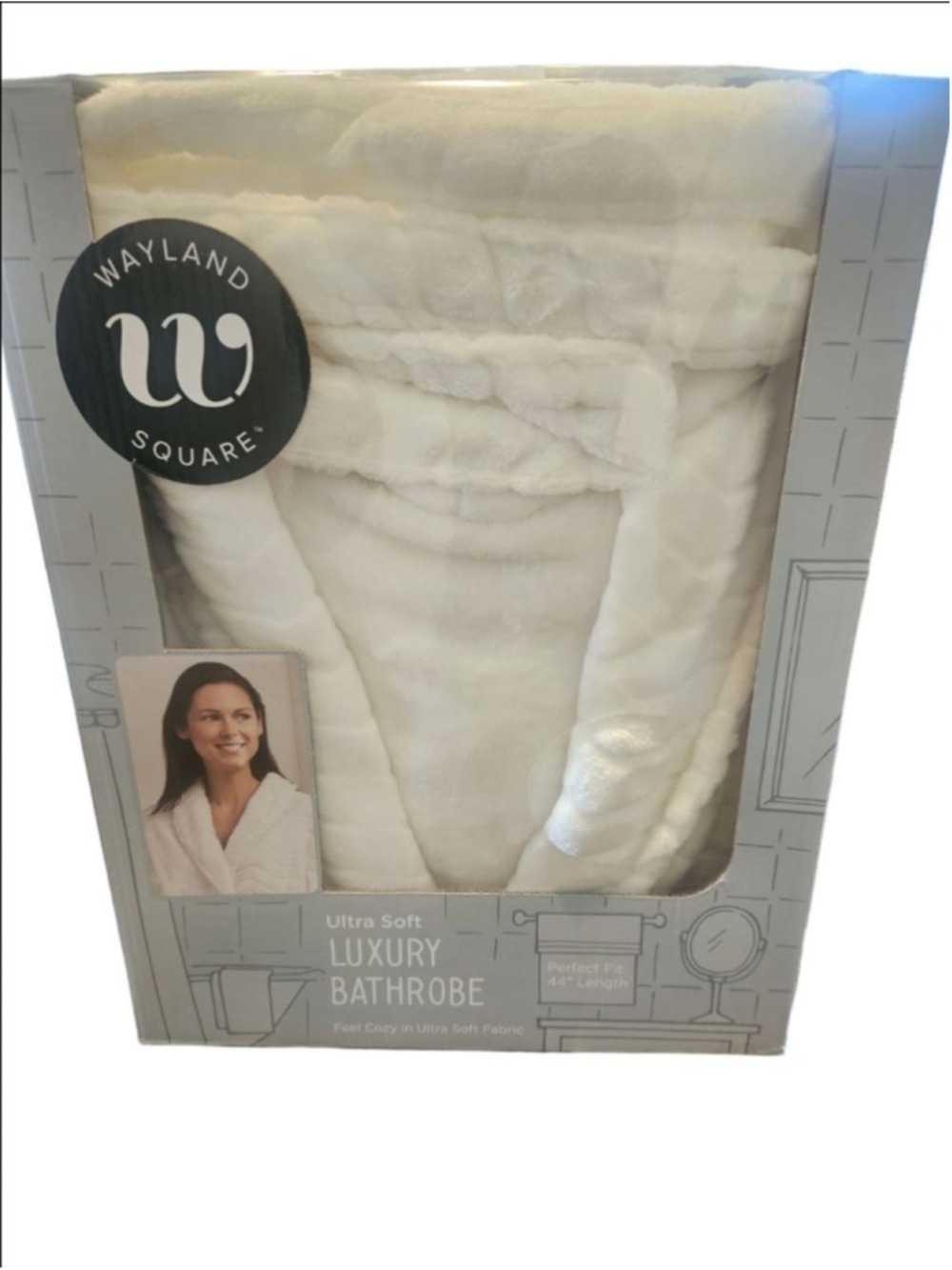 Women's Wayland Square NIB White Ultra Soft Luxury Bathrobe One Size